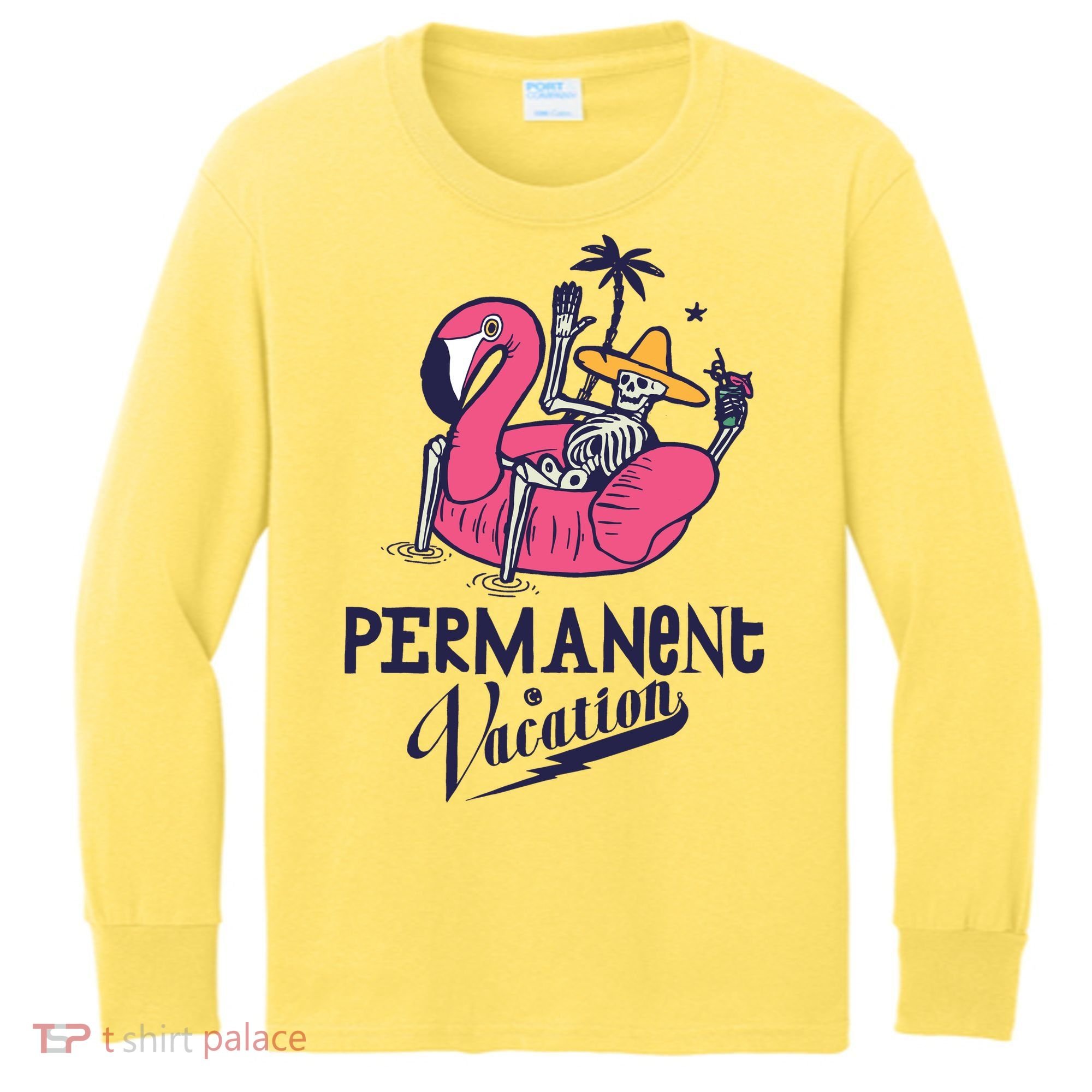 Permanent Vacation Kids Long Sleeve Shirt