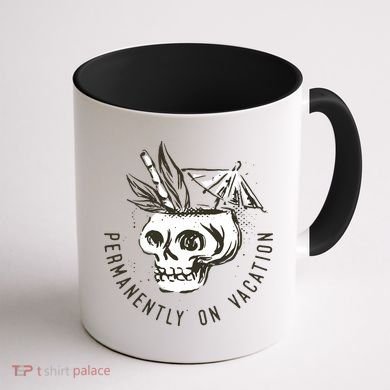 Permanently On Vacation Coffee Mug back