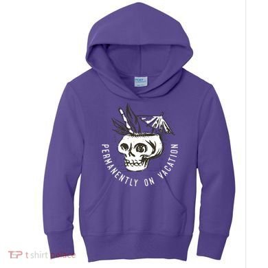 Permanently On Vacation Kids Hoodie