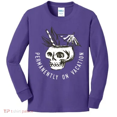 Permanently On Vacation Kids Long Sleeve Shirt