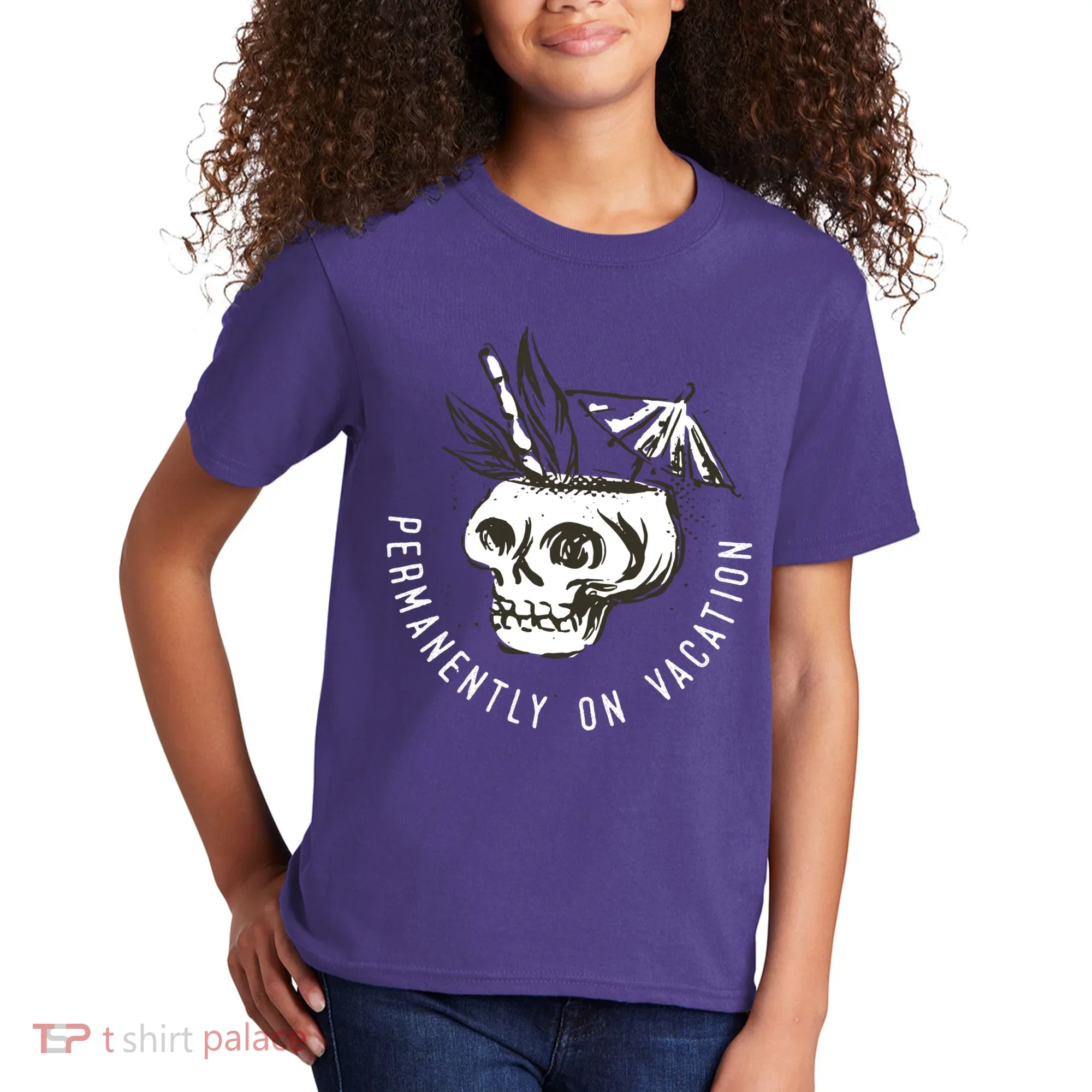 Permanently On Vacation Kids T-Shirt