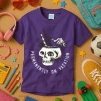 Permanently On Vacation Kids T-Shirt thumb 3