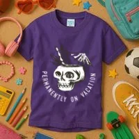 Permanently On Vacation Kids T-Shirt thumb 3
