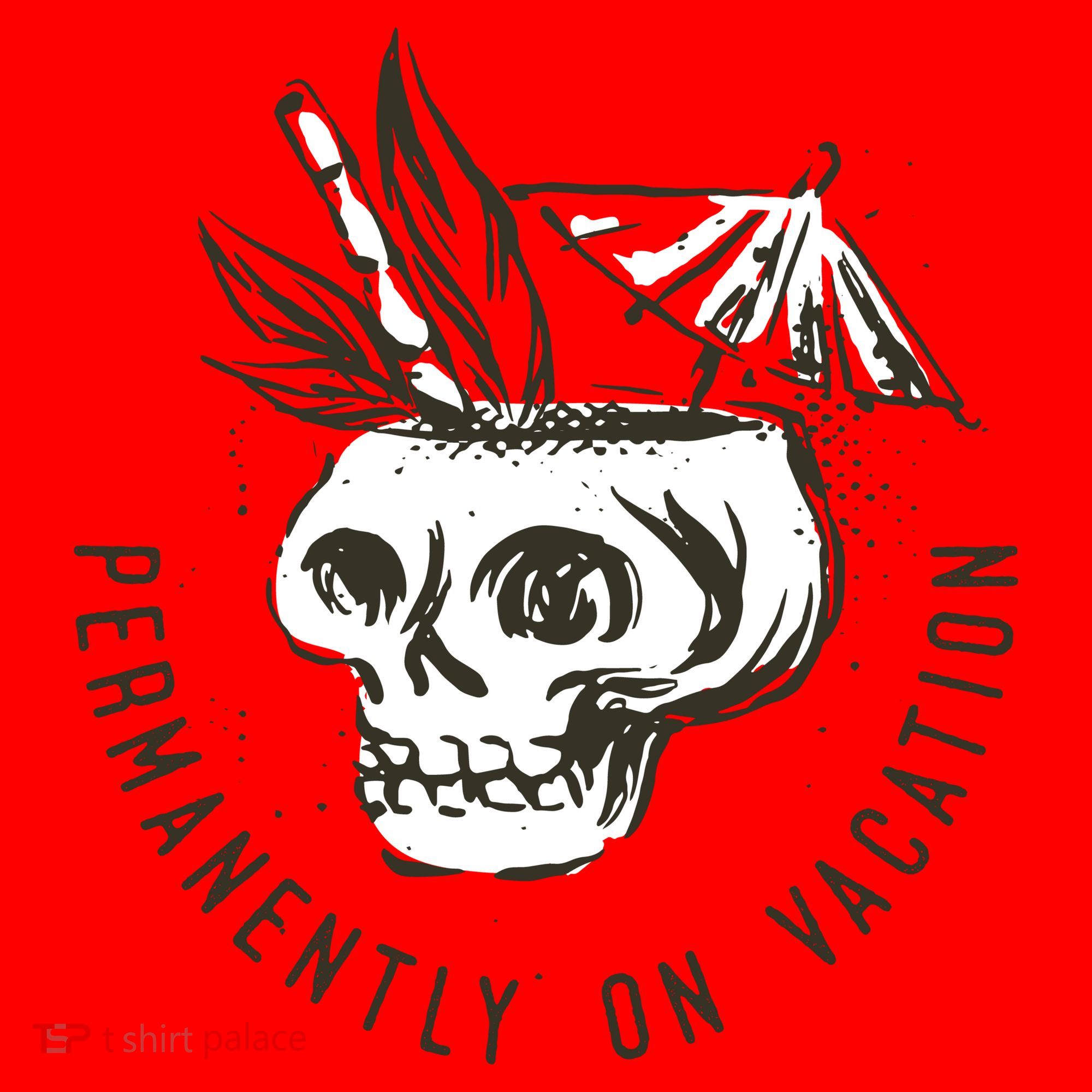 Permanently On Vacation Santa Hat