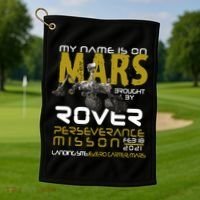 Perseverance Mars Rover Landing Golf Towel thumb 1