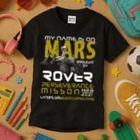 Perseverance Mars Rover Landing Kids T-Shirt thumb 3