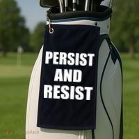 Persist And Resist Golf Towel thumb 2