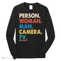 Person Woman Man Camera TV Go Vote Long Sleeve Shirt thumb 0