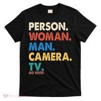 Person Woman Man Camera TV Go Vote T-Shirt thumb 0