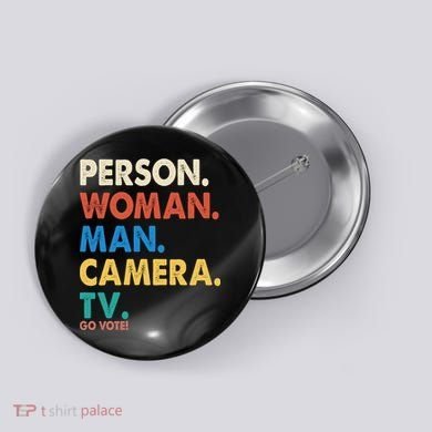 Person Woman Man Camera TV Go Vote Button