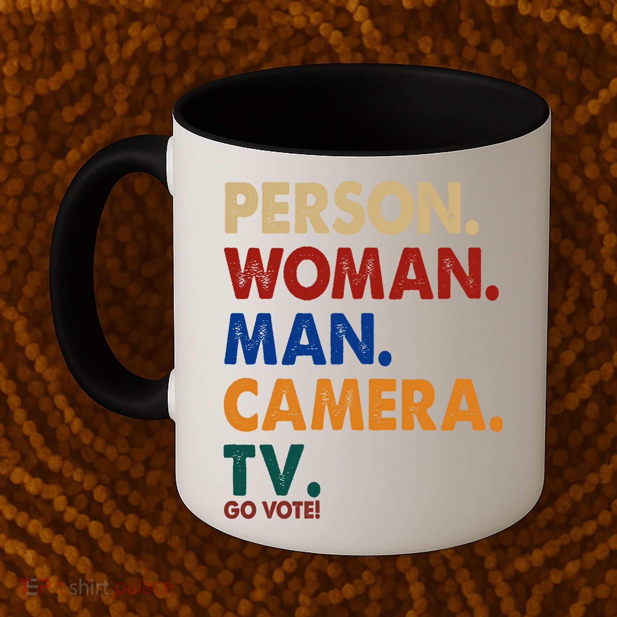 Person Woman Man Camera TV Go Vote Coffee Mug