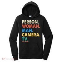 Person Woman Man Camera TV Go Vote Women's Hoodie thumb 0