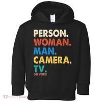 Person Woman Man Camera TV Go Vote Toddler Hoodie thumb 0