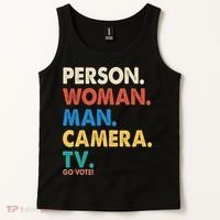 Person Woman Man Camera TV Go Vote Tank Top thumb 2