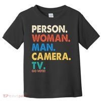 Person Woman Man Camera TV Go Vote Toddler T-Shirt thumb 0