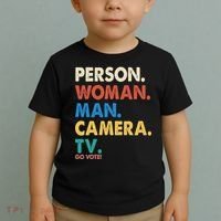 Person Woman Man Camera TV Go Vote Toddler T-Shirt thumb 2