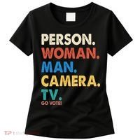 Person Woman Man Camera TV Go Vote Women's T-Shirt thumb 0