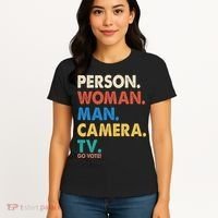 Person Woman Man Camera TV Go Vote Women's T-Shirt thumb 4