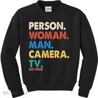 Person Woman Man Camera TV Go Vote Kids Sweatshirt thumb 0
