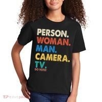Person Woman Man Camera TV Go Vote Kids T-Shirt thumb 2