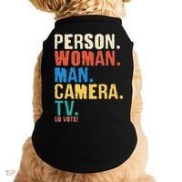 Person Woman Man Camera TV Go Vote Distressed Doggie Tank thumb 0
