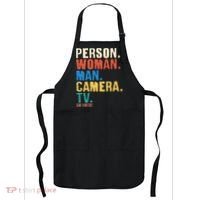 Person Woman Man Camera TV Go Vote Distressed Apron thumb 0