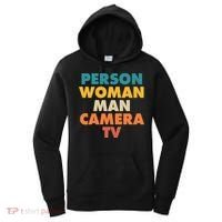 Person Woman Man Camera TV Trump Cognitive Test Women's Hoodie thumb 0