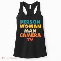 Person Woman Man Camera TV Trump Cognitive Test Women's Tank Top thumb 0