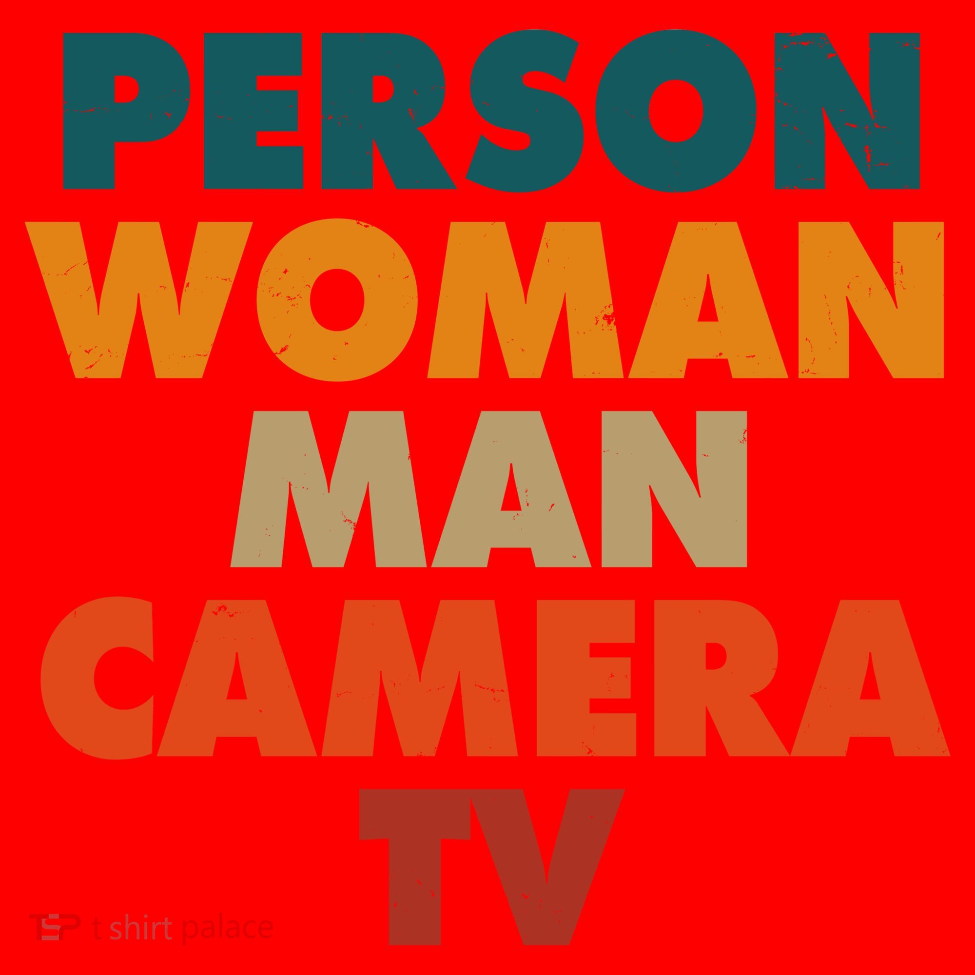 Person Woman Man Camera TV Trump Cognitive Test Santa Hat