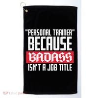 Personal Trainer Job Title Golf Towel thumb 0