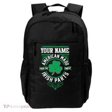 Personalize American Made Irish Parts St Patrick's Day Backpack