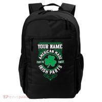 Personalize American Made Irish Parts St Patrick's Day Backpack thumb 0