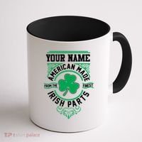 Personalize American Made Irish Parts St Patrick's Day Coffee Mug thumb 1