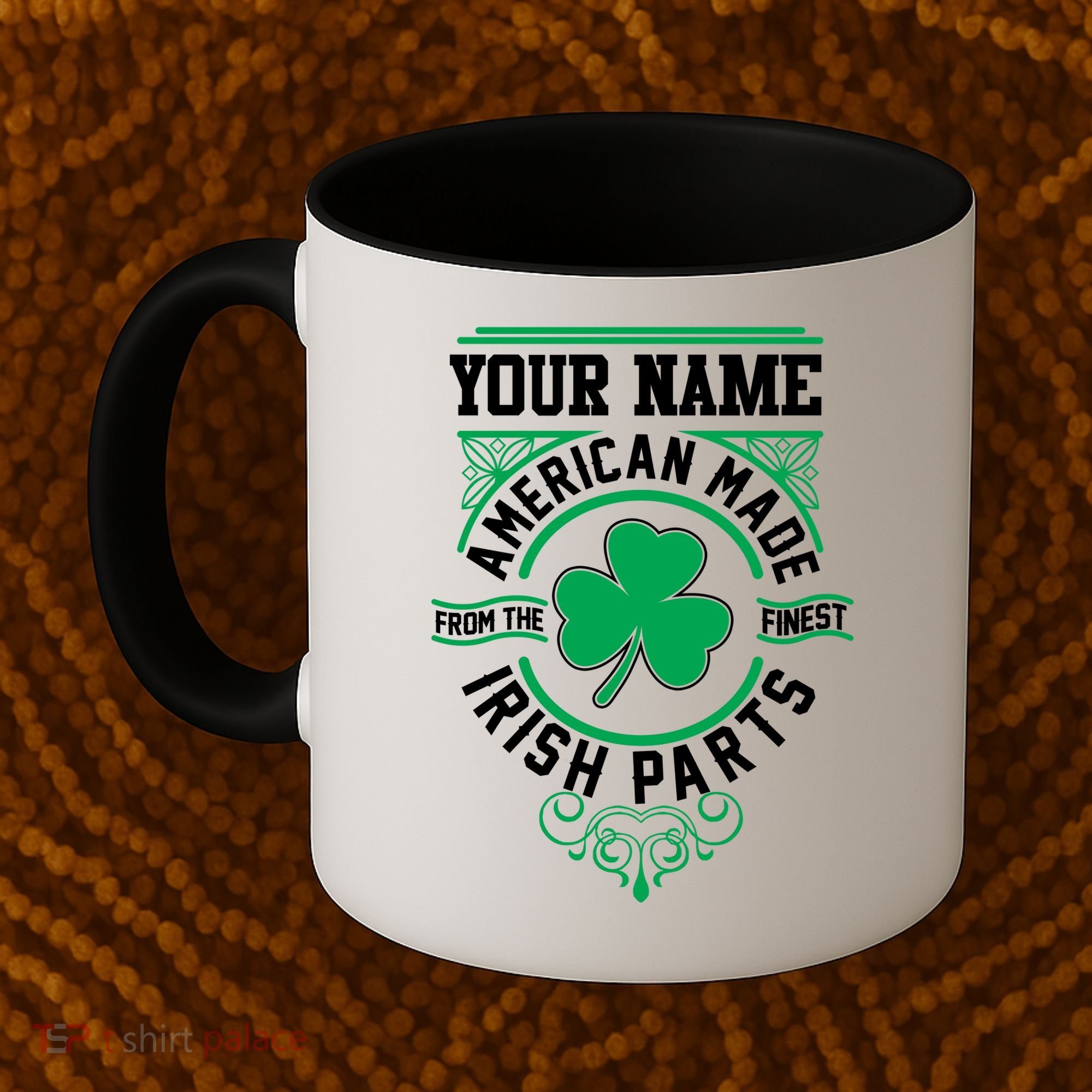 Personalize American Made Irish Parts St Patrick's Day Coffee Mug