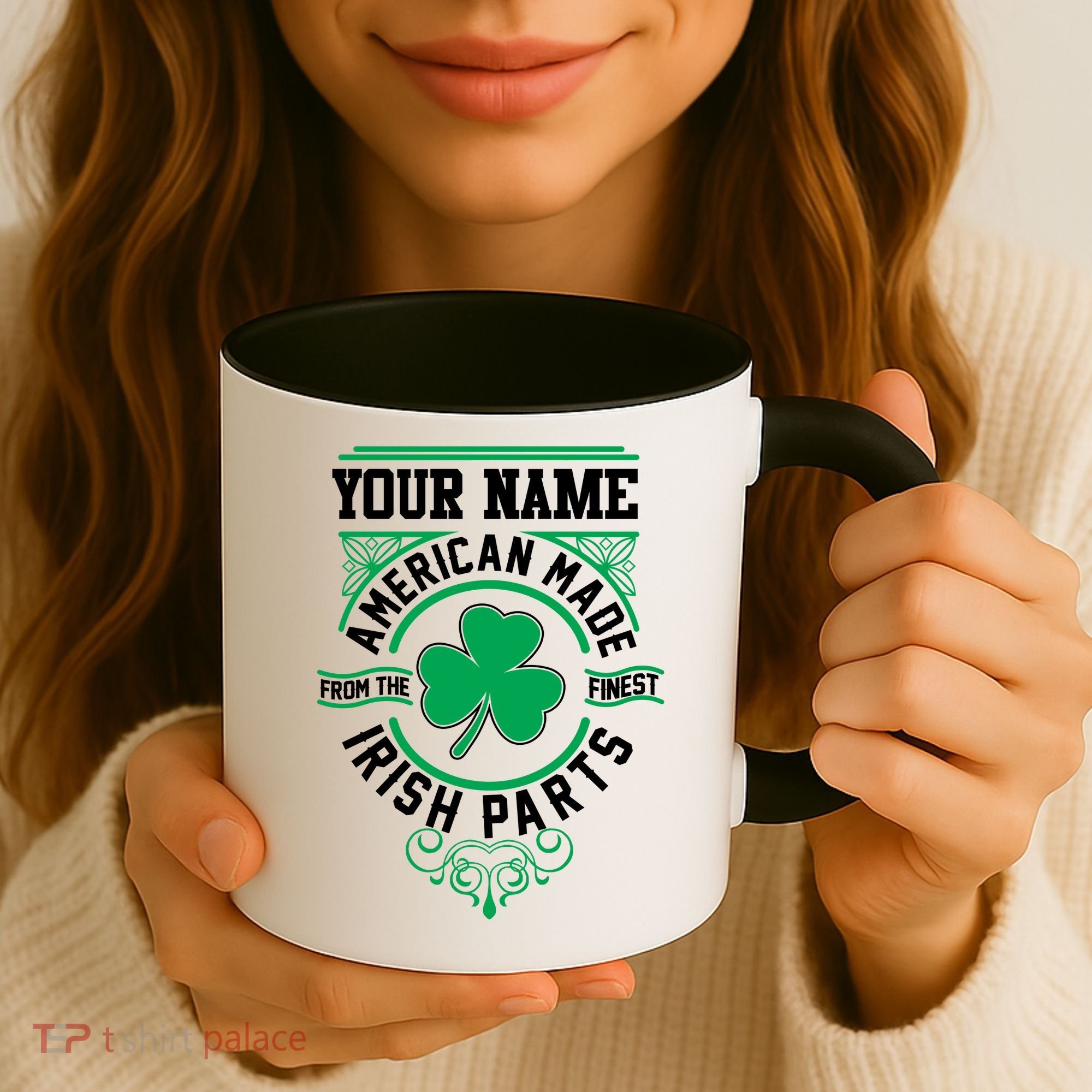 Personalize American Made Irish Parts St Patrick's Day Coffee Mug