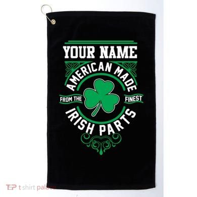 Personalize American Made Irish Parts St Patrick's Day Golf Towel