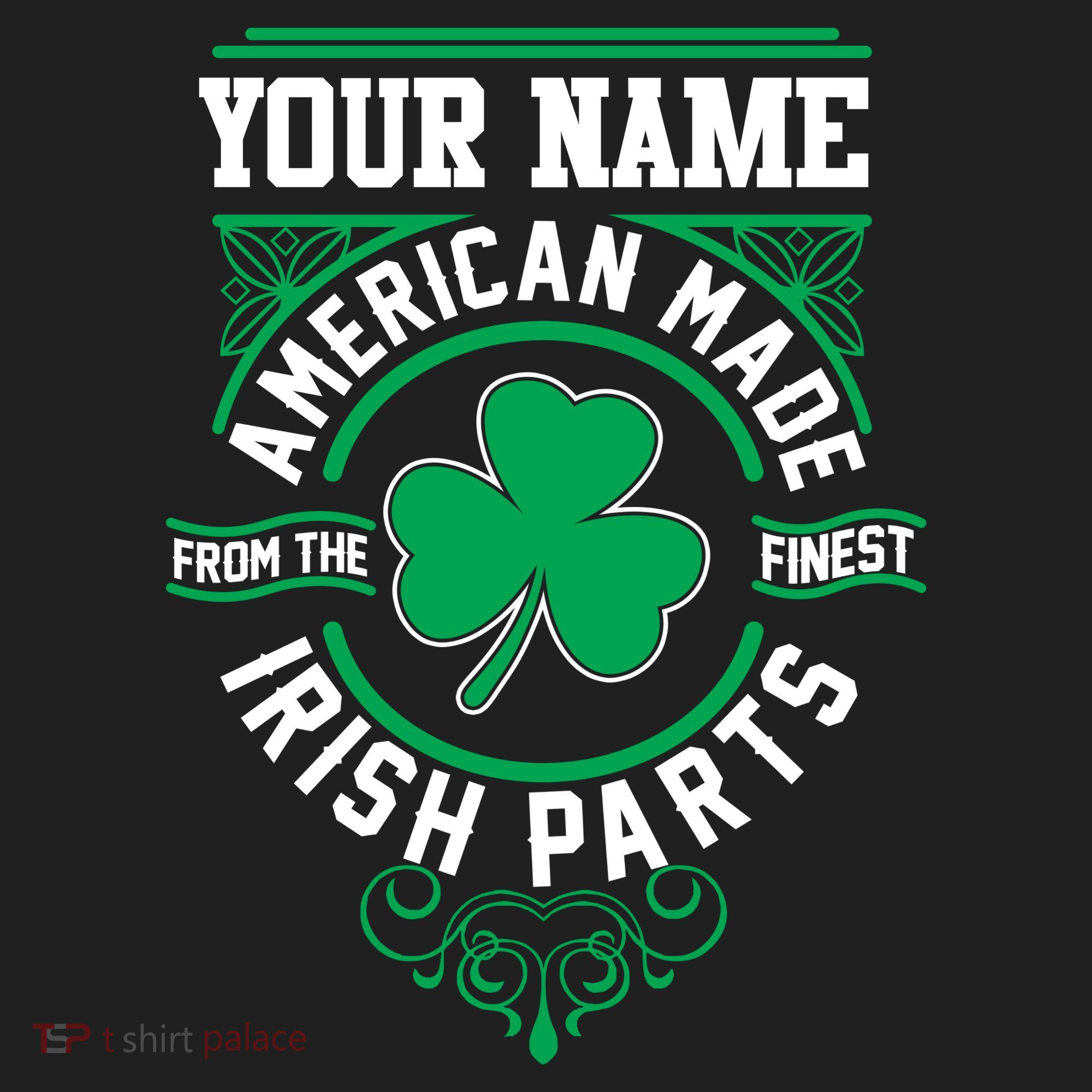 Personalize American Made Irish Parts St Patrick's Day Golf Towel