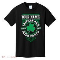 Personalize American Made Irish Parts St Patrick's Day Kids T-Shirt thumb 0