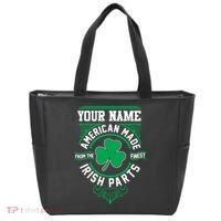 Personalize American Made Irish Parts St Patrick's Day Tote Bag thumb 0