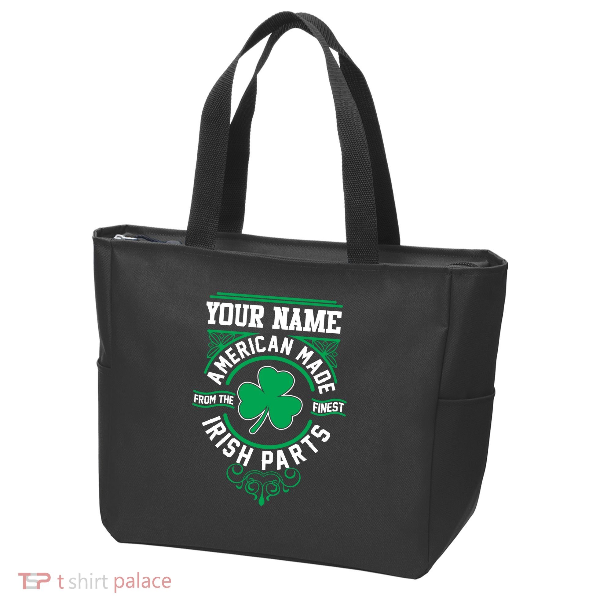 Personalize American Made Irish Parts St Patrick's Day Tote Bag