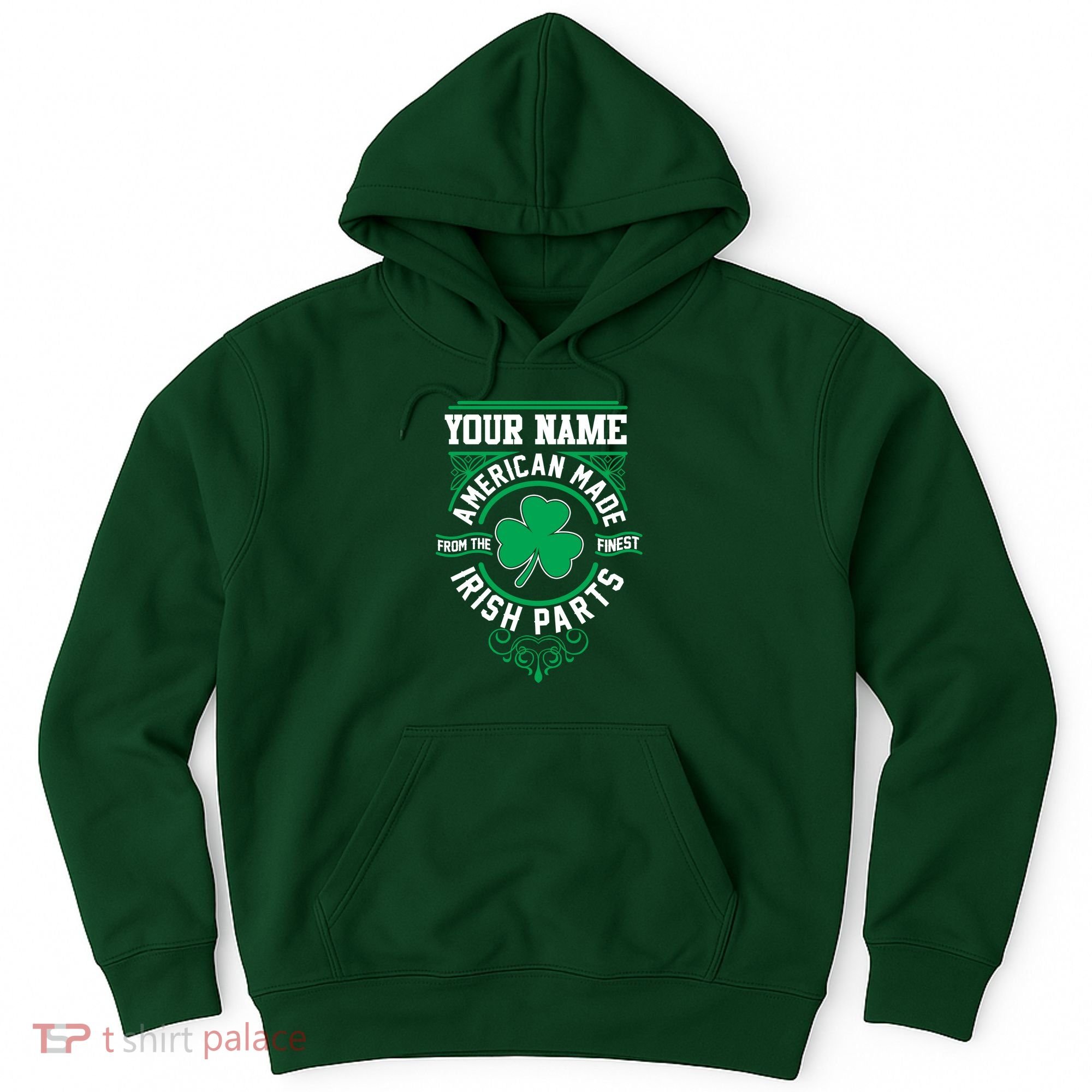 Personalize American Made Irish Parts St Patrick's Day Hoodie