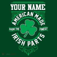 Personalize American Made Irish Parts St Patrick's Day Apron thumb 3