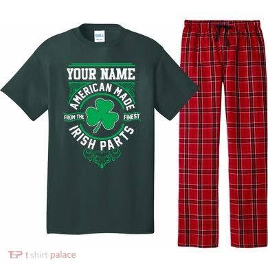 Personalize American Made Irish Parts St Patrick's Day Pajama Set