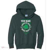 Personalize American Made Irish Parts St Patrick's Day Kids Hoodie thumb 0