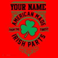 Personalize American Made Irish Parts St Patrick's Day Santa Hat thumb 1