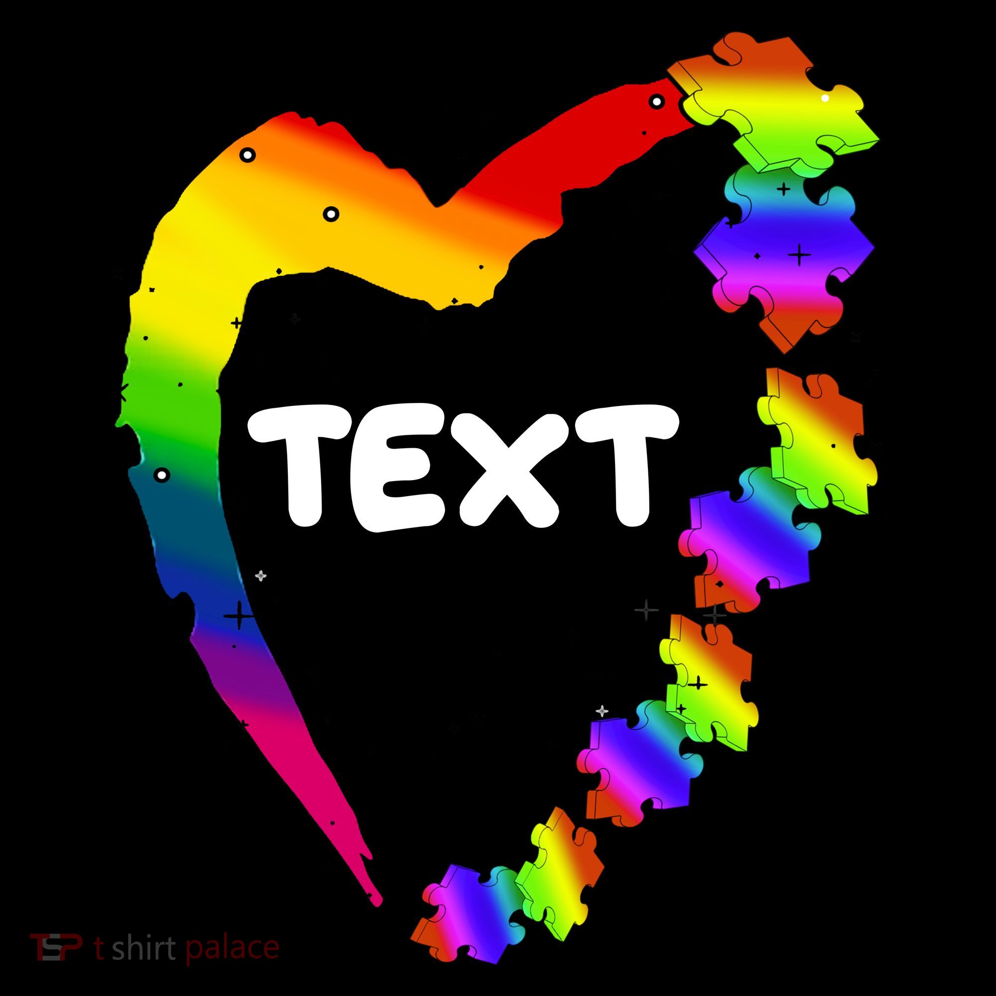 Personalize Autism Heart Custom Text Doggie Tank