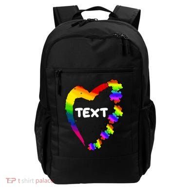 Personalize Autism Heart Custom Text Backpack