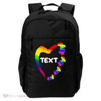 Personalize Autism Heart Custom Text Backpack thumb 0