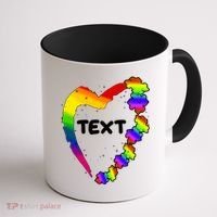 Personalize Autism Heart Custom Text Coffee Mug thumb 1