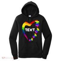 Personalize Autism Heart Custom Text Women's Hoodie thumb 0